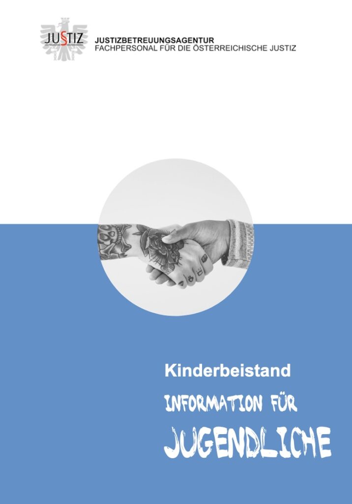 Vorschau Folder Kinderbeistand Informationen für Jugendliche